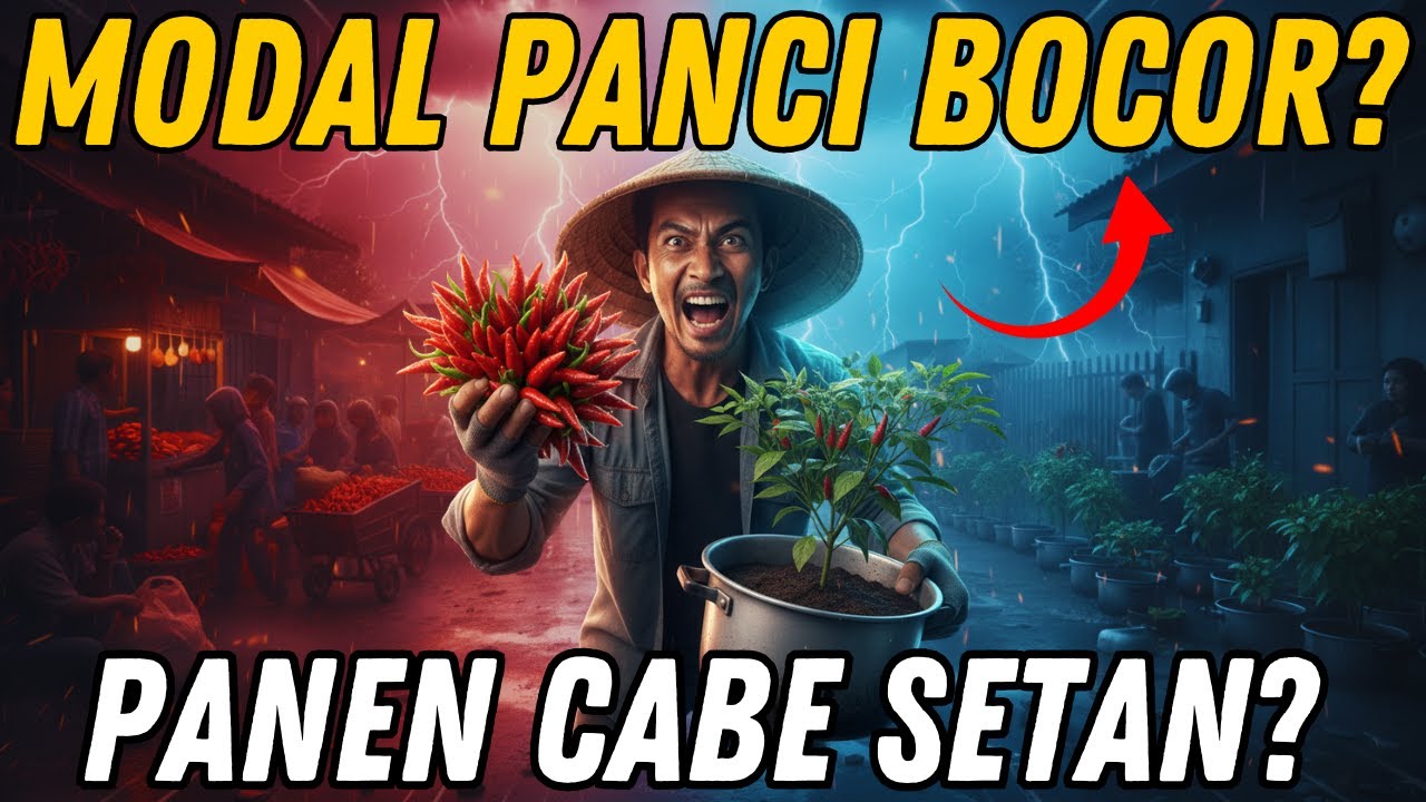 LAHAN SEMPIT LAWAN INFLASI? 🌶️ Tanam Cabe Setan di Panci Bocor (Pedasnya Nampol!)‼️