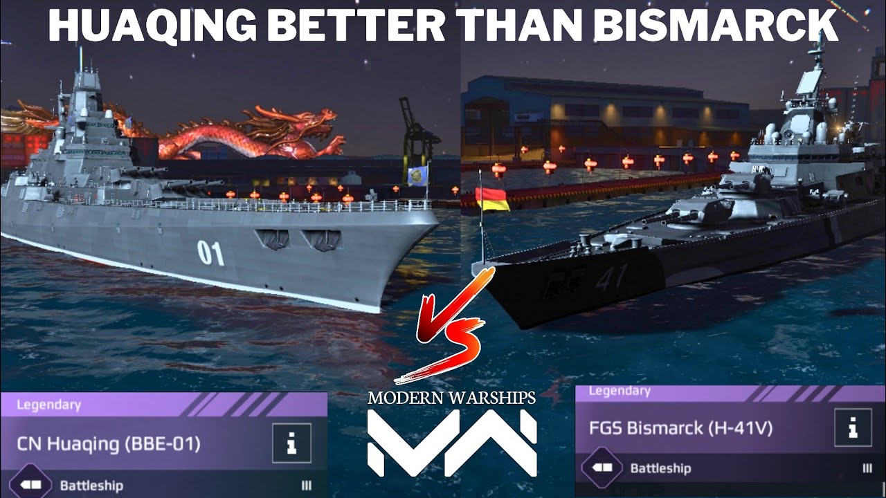 CN Huaqing (BBE-01) Vs FGS Bismarck (H-41V) || Modern Warships