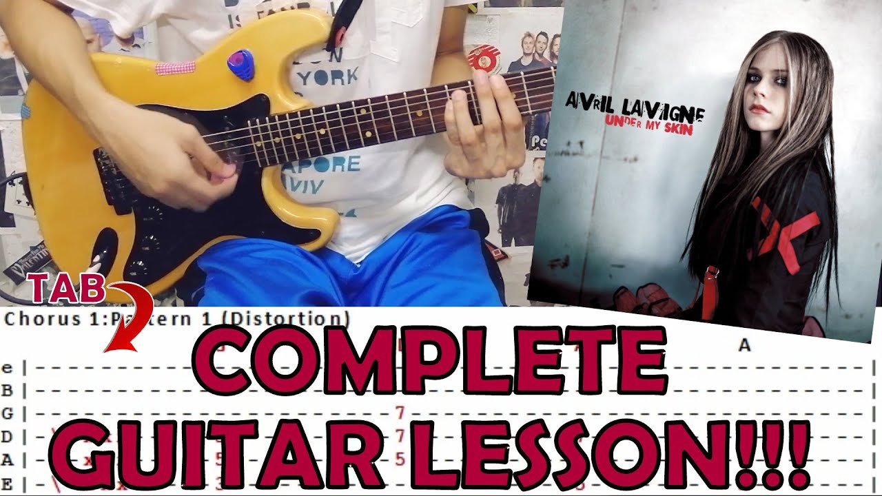 My Happy Ending - Avril Lavigne(Complete Guitar Lesson/Cover)with Chords and Tab