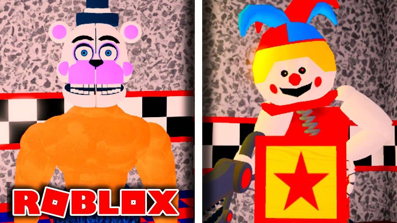 Becoming Buff Helpy and FNAF Jack in The Box in Roblox The Pizzeria Roleplay Remastered
