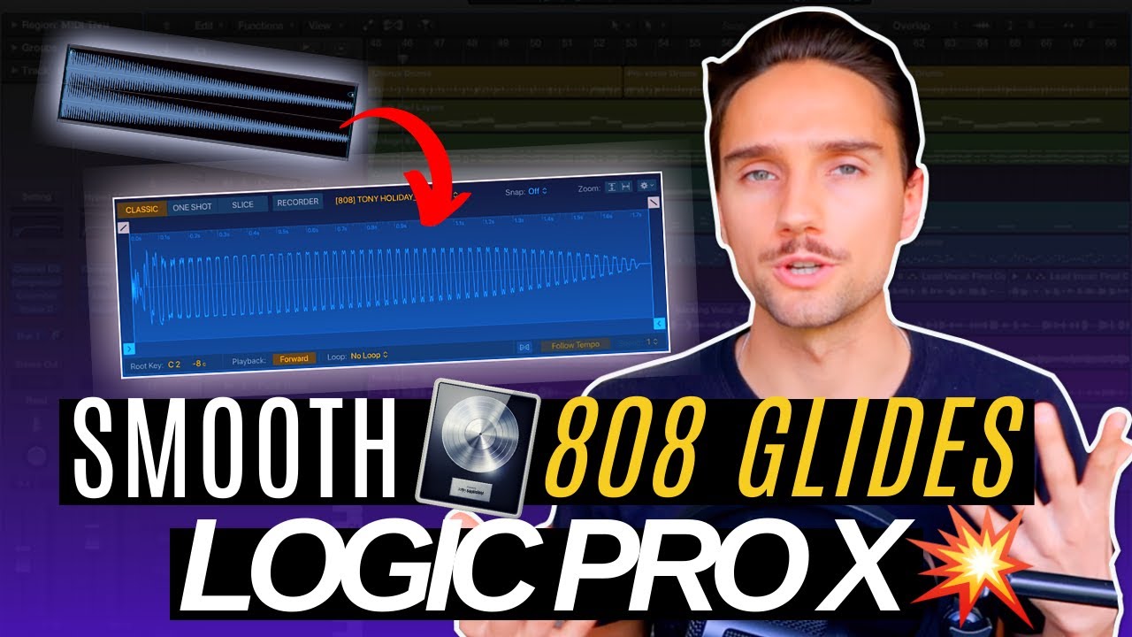 Как сделать плавные скольжения 808 в Logic Pro X (НОВОЕ ОБНОВЛЕНИЕ 10.5) | Учебник по Sampler/Alc...