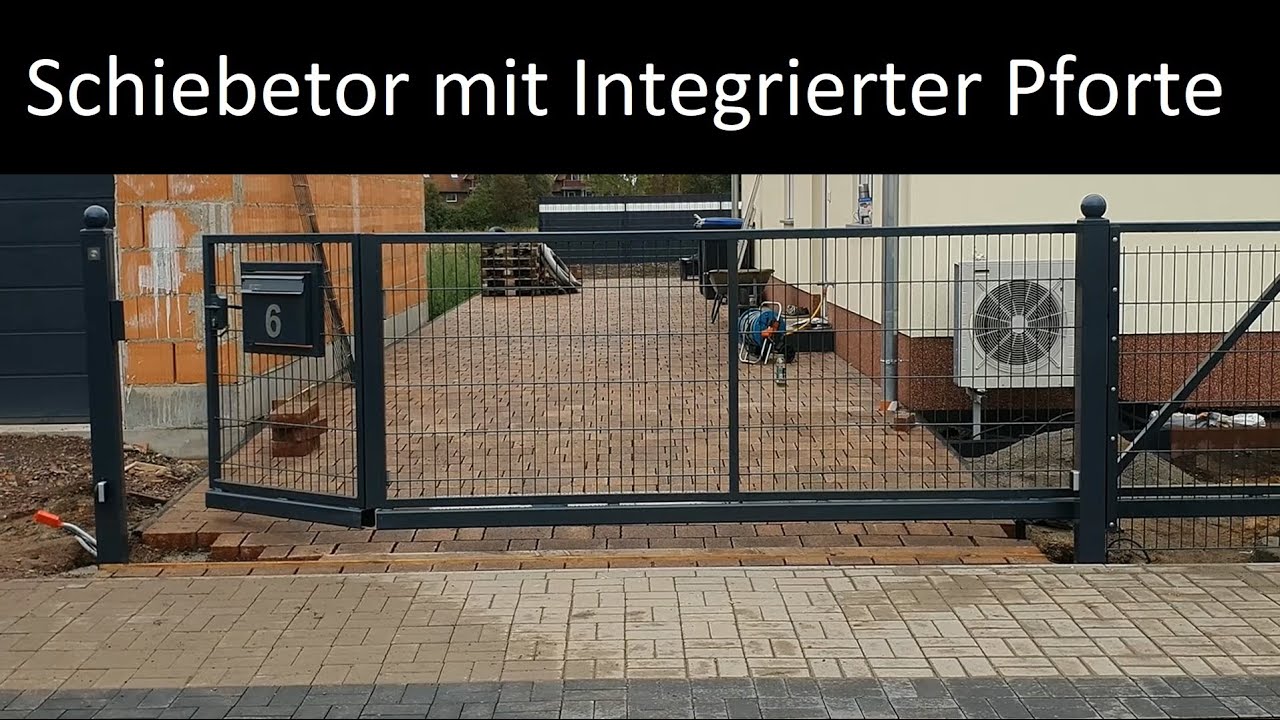 Schiebetor mit Integrierter Pforte | Brama przesuwna ze zintegrowaną furtką