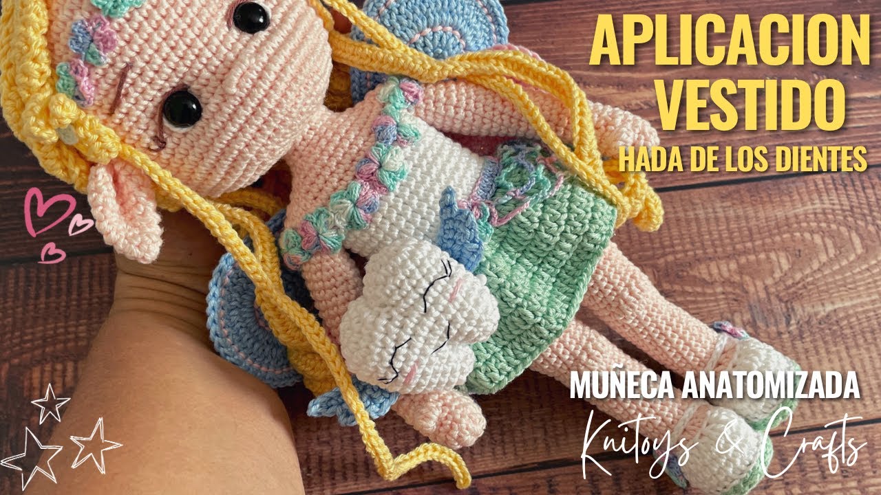 Aplicación del vestido a crochet - EMMA El Hada de los Dientes AMIGURUMI