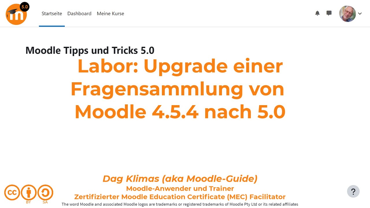 Labor: Upgrade einer Fragensammlung von Moodle 4.5.4 nach 5.0