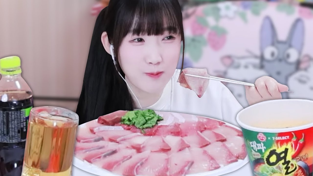 포항프린스가 가져다준 방어회 열라면 먹방🐟
