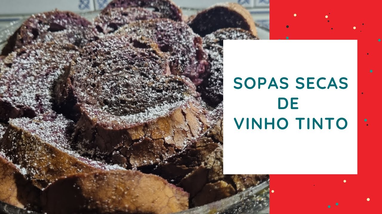Sopas secas de vinho tinto á moda do avô Noé