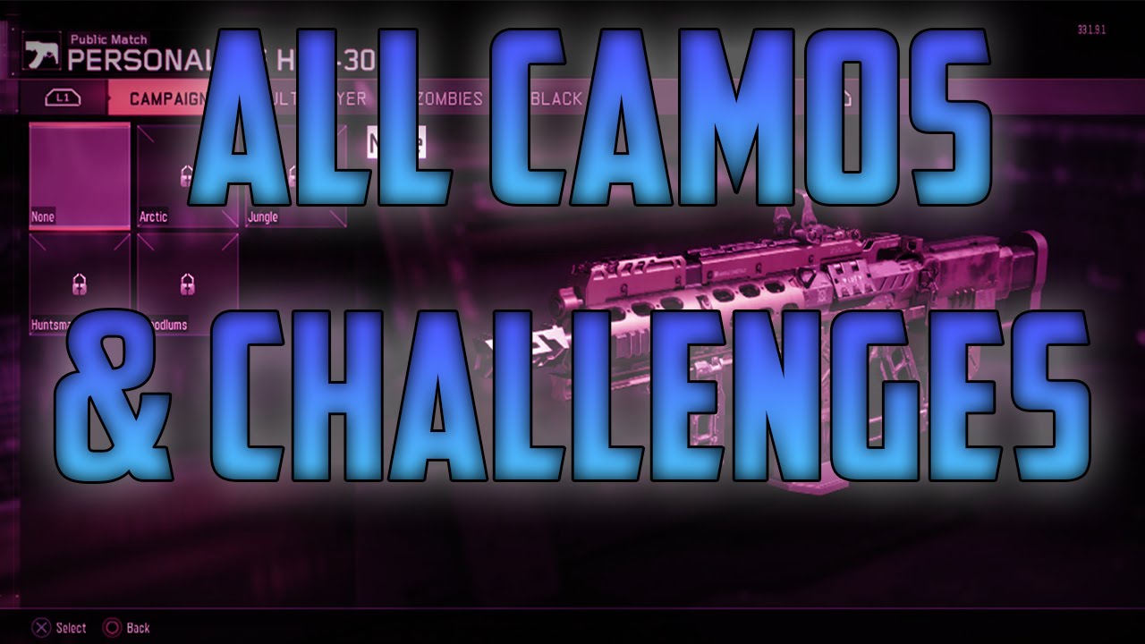 ALL BLACK OPS 3 CAMOS!!!! Insane Amount Of Camos To Unlock!! Bo3 Camo Challenges!