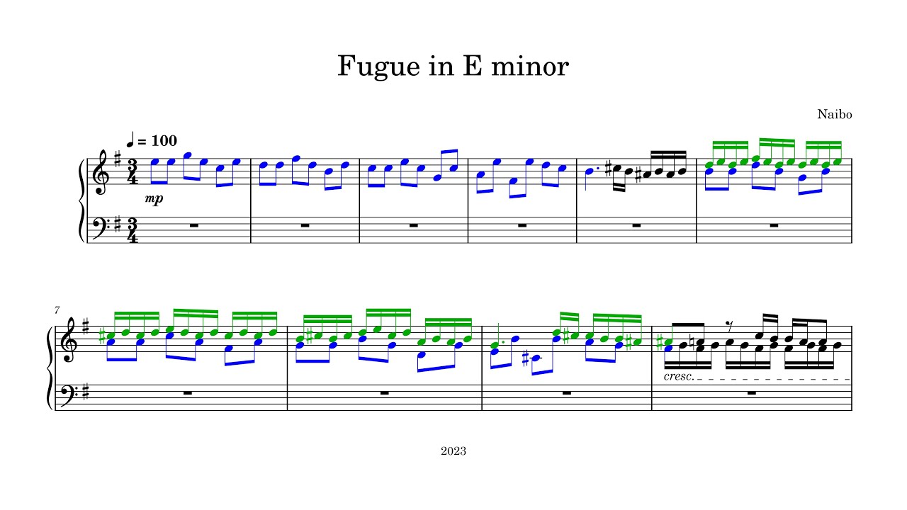 Fugue in E minor No. 2 | Original Composition