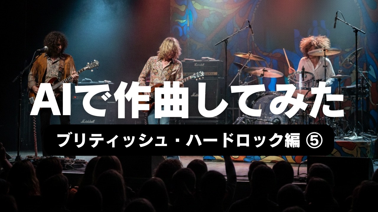 【AIで作曲してみた】ハードロックが誕生した当初の音！　#60年代 #ハードロック #音楽生成ai