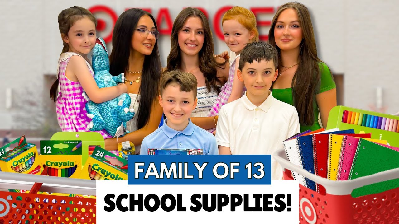 BACK TO SCHOOL SUPPLIES SHOPPING WITH 9 KIDS TARGET 2025