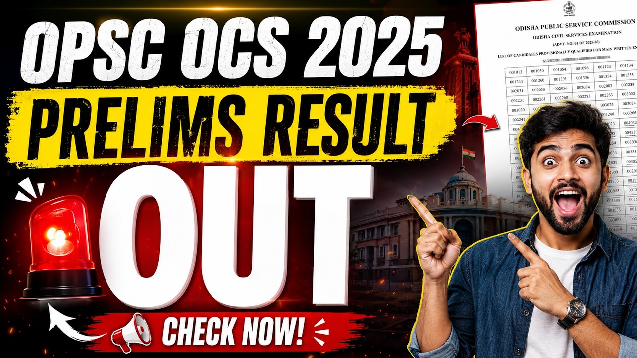 OPSC OCS 2025 Prelims Result OUT | Complete Result Analysis & Cut-Off | OPSC StudyIQ