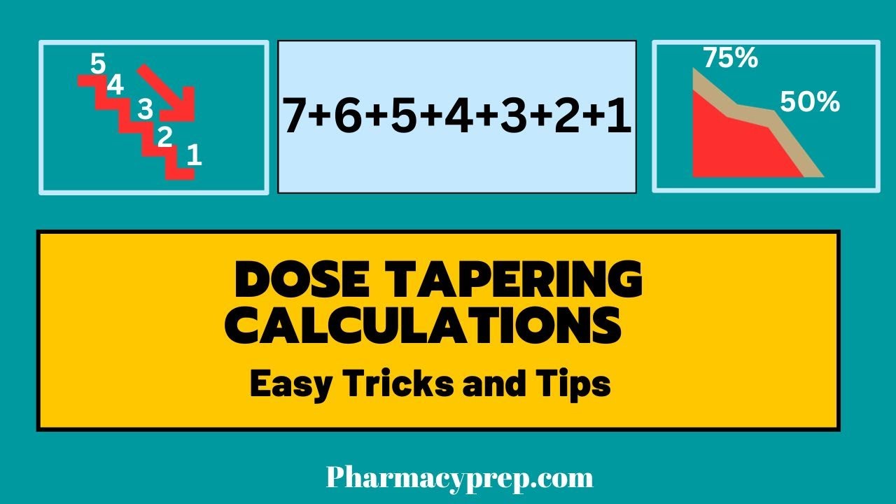 Dose Tapering Calculations, Easy Tricks and Tips [pebc, fpgee, naplex, kaps, [ptcb] ptce prep