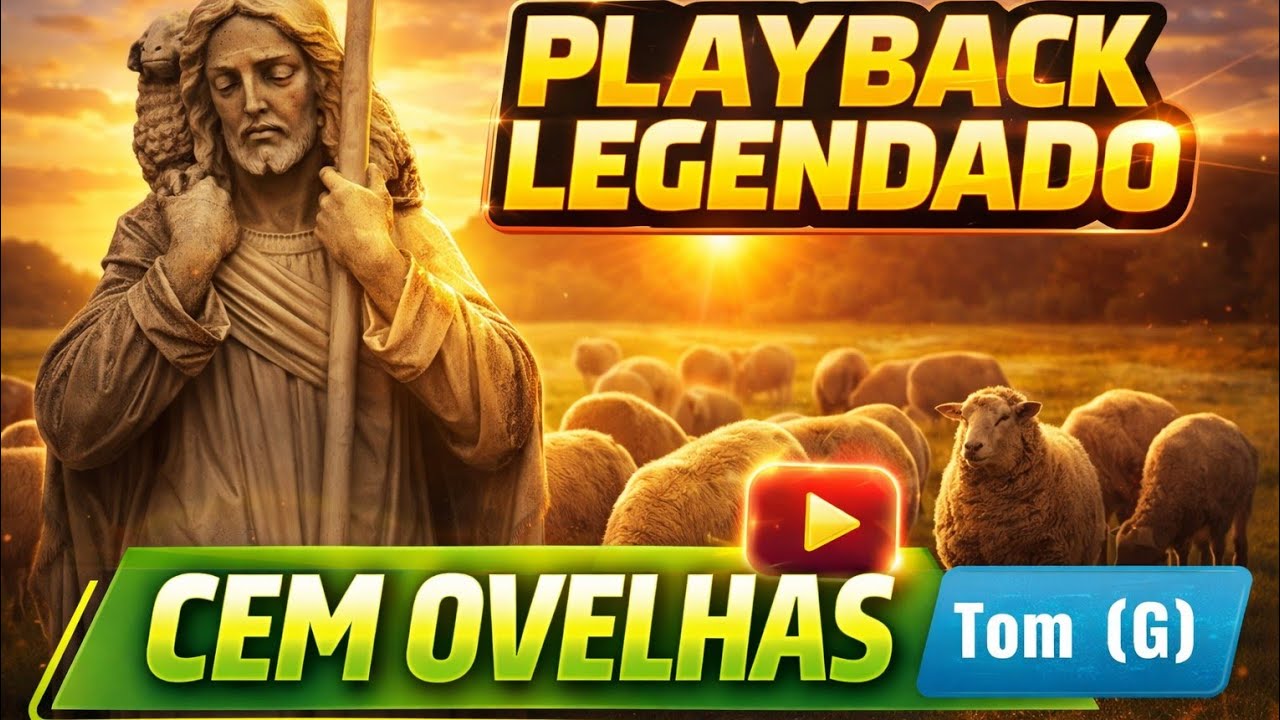 Cem Ovelhas | Playback legendado | Tom G