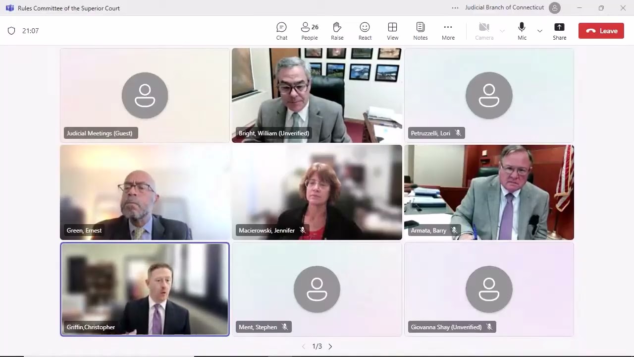 Rules Committee Meeting of the Superior Court Oct. 6, 2025