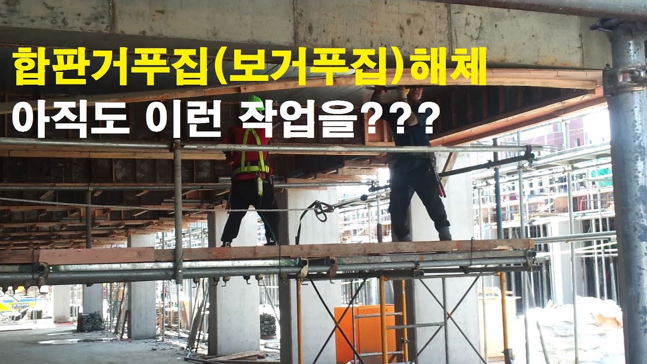 라멘조 건축물 보거푸집 해체 동영상. Rising labor costs and material losses caused,型枠大工