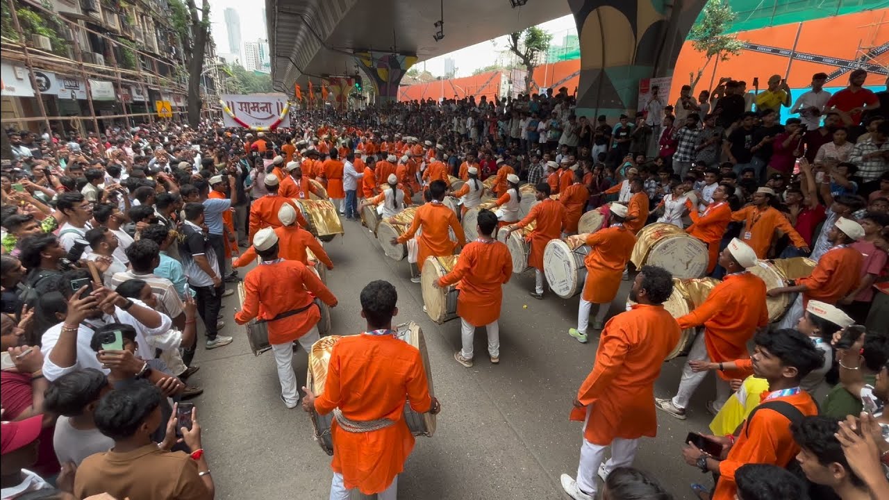SAMNA DHOL TASHA PATHAK ✨️ MUMBAI GANPATI AGAMAN2025🔥