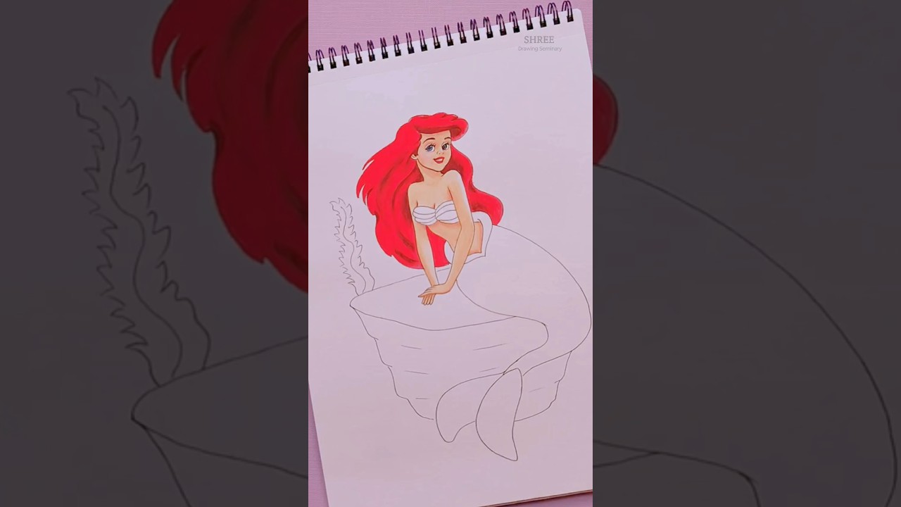 Cute mermaid drawing #art #drawing #shorts