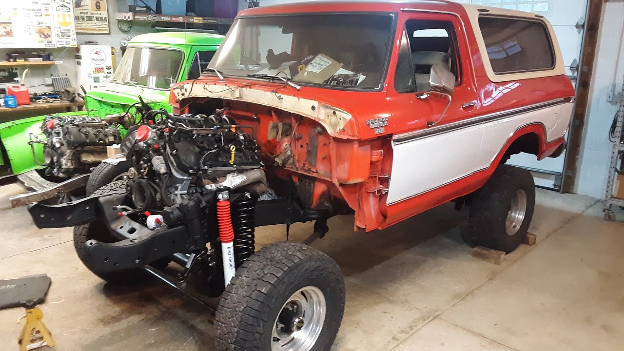 78-79 BRONCO Full Suspension Lift & GEN3 Coyote Swap Build Update! EP4