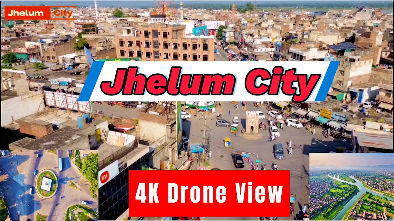 Explore Jhelum City from Sky | A Beautiful Drone View of Jhelum City #jhelum