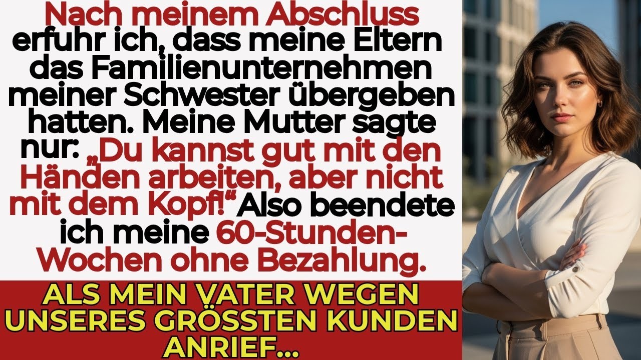 Meine Familie übergab die Firma meiner Schwester — und flüsterte: „Du warst nie die Anführerin…”
