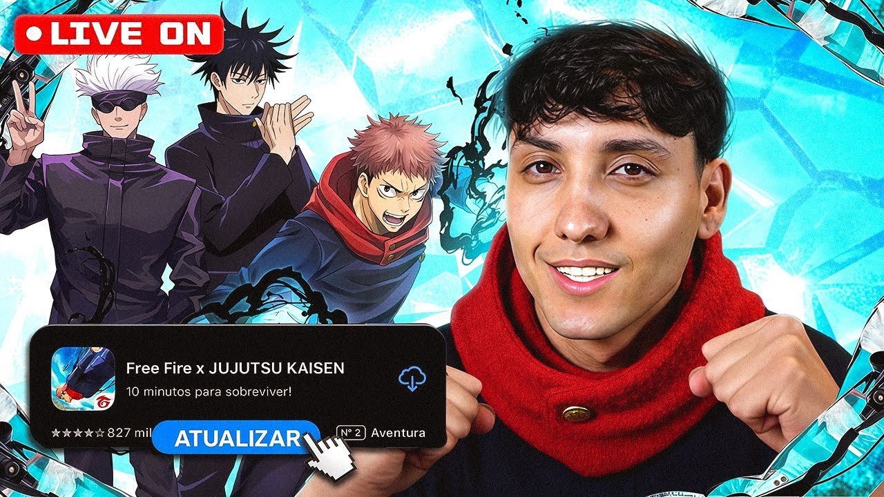 FREE FIRE - LIVE ON 🔥 JUJUTSU KAISEN CHEGOU + SOLO VS DESAFIANTES ! !  👻 ONEXT AO VIVO 👻