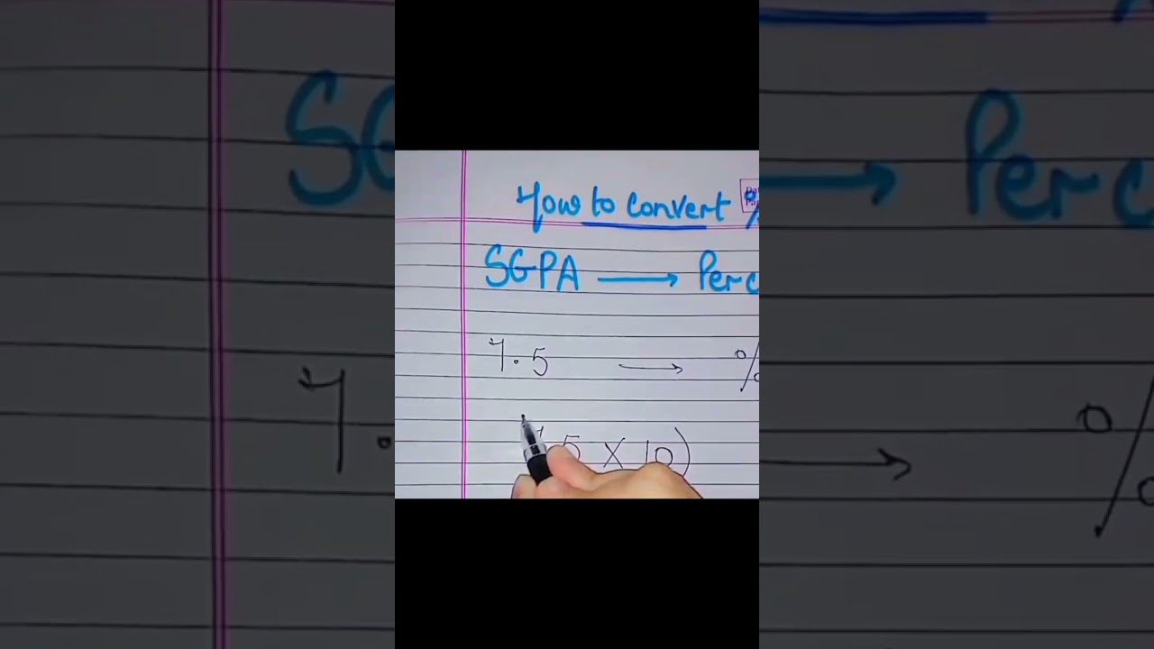 How to Convert SGPA to Percentage #ShortTrick