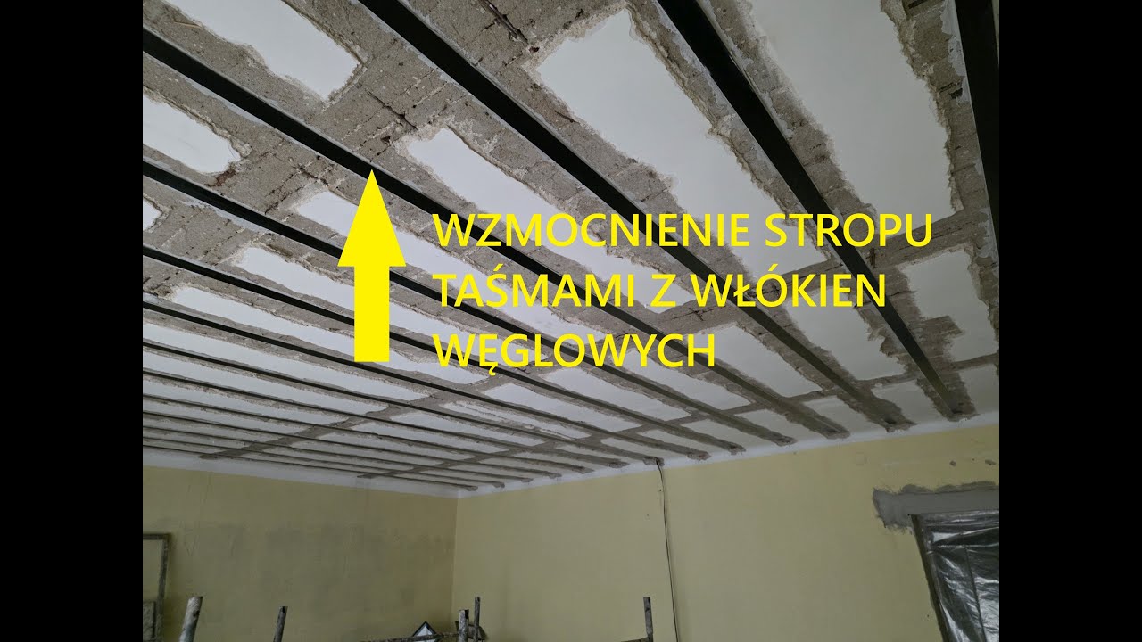 Wzmocnienie stropu taśmami z włókien węglowych, Wykonanie projektu wzmocnienia stropu