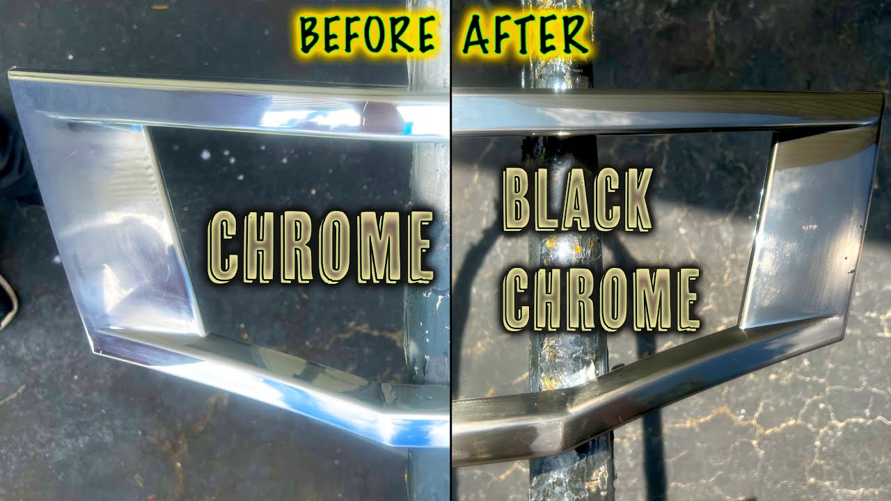 How to TURN CHROME INTO BLACK CHROME WITH TINTED BLACK CLEAR COAT