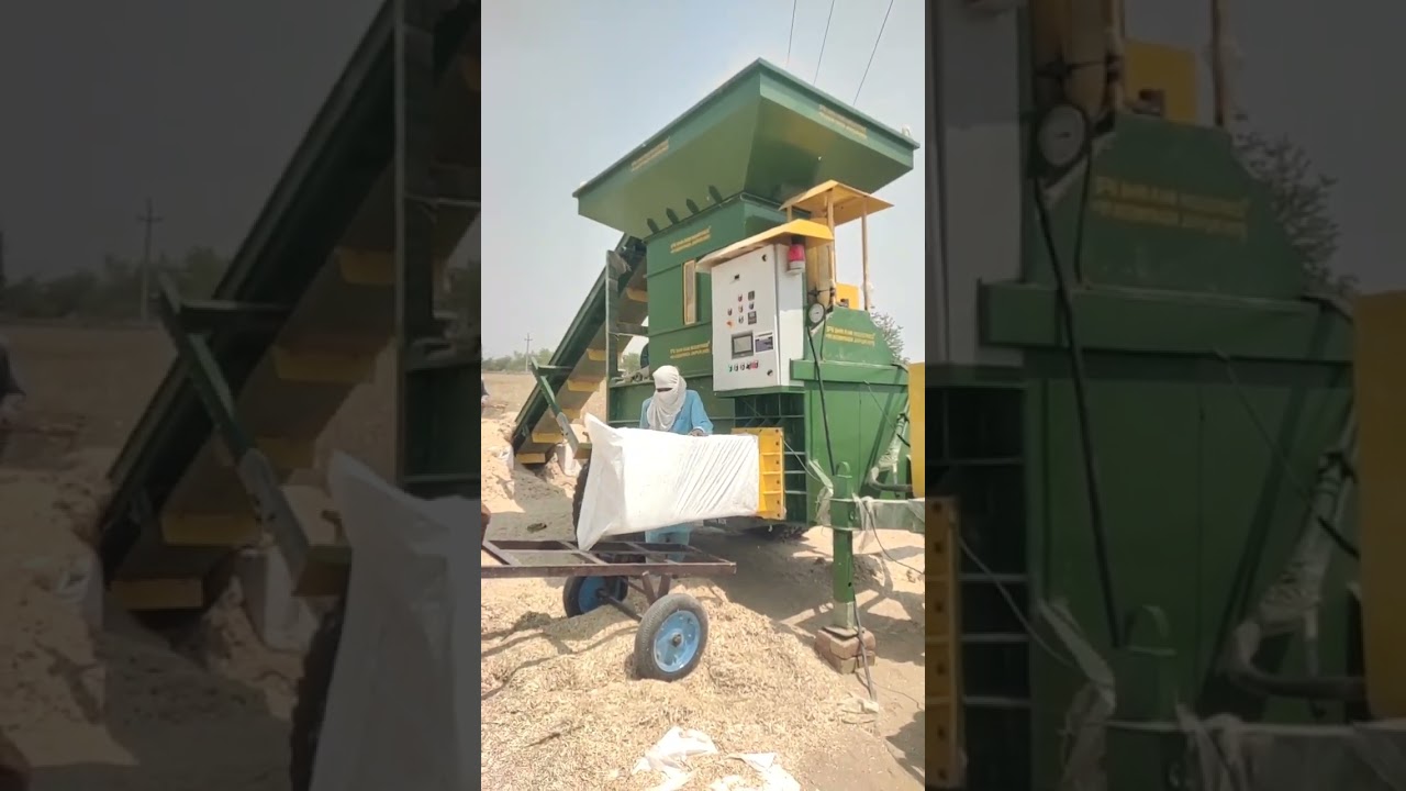 Wheat Straw Baler Machine Tractor operated India, Bhussa Block Making Machine #india #youtubeshorts