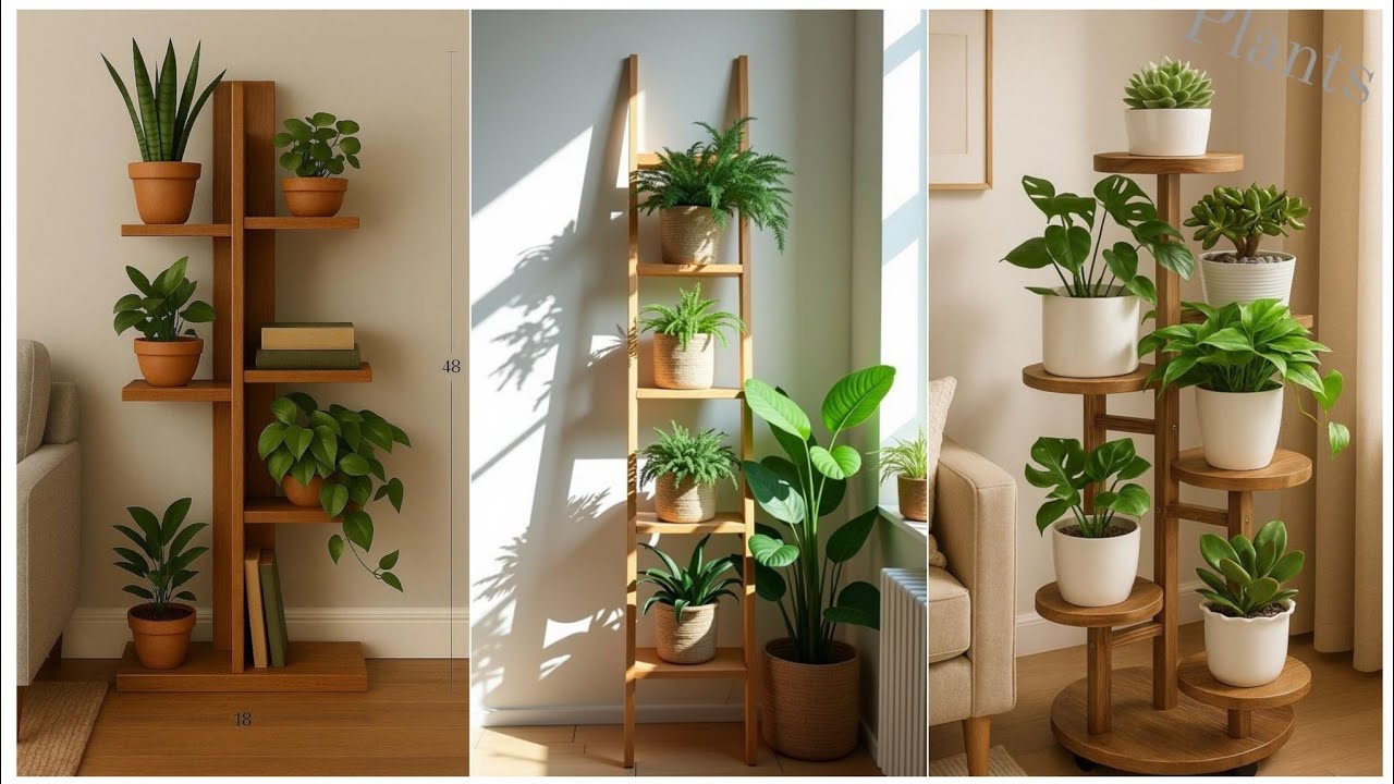 Современные идеи подставок для растений для небольших помещений | Стильные подставки для растений...