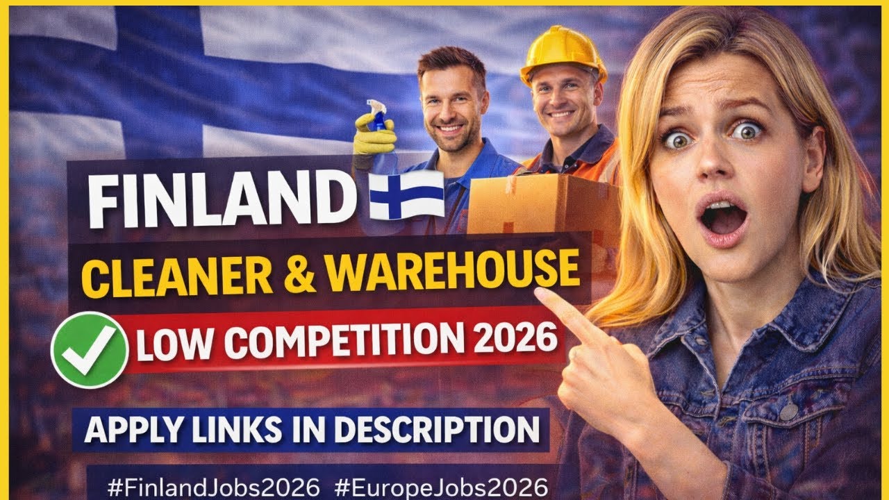 🇫🇮 Вакансии уборщиков и работников склада в Финляндии, 2026 год