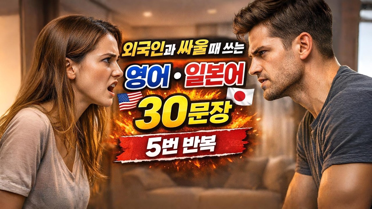 싸울 때 바로 쓰는 영어·일본어 30문장 (5번 반복)
