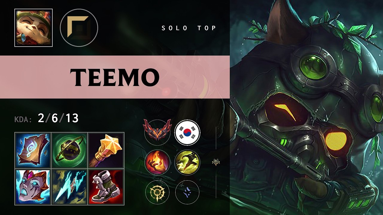 Teemo Top vs Fiora - KR Grandmaster Patch 26.18
