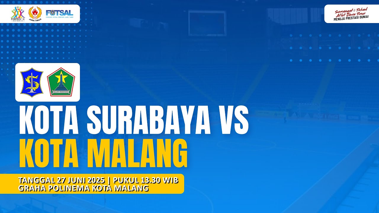 Porprov IX Futsal Putra - Kota Surabaya vs Kota Malang