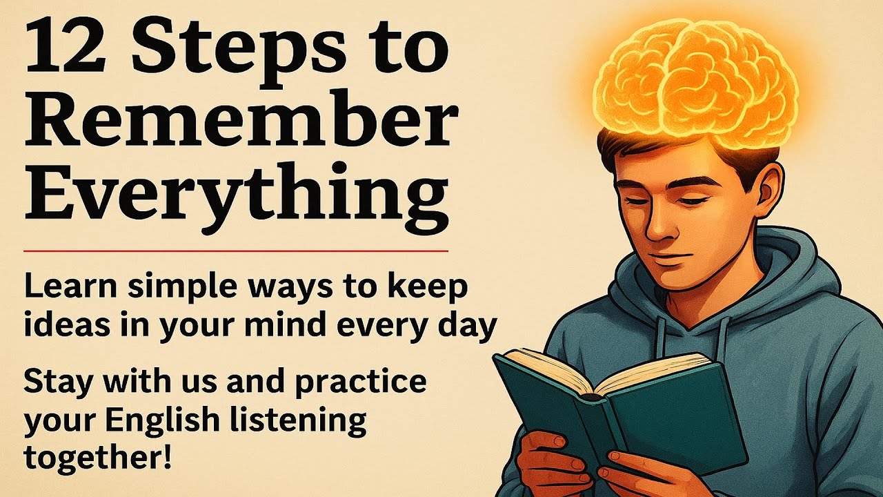 12 Steps to Remember Everything | Boost Your Memory| Improve Your English ✅️