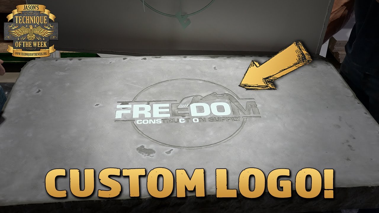 How to Create Custom Logos in Concrete Countertops!