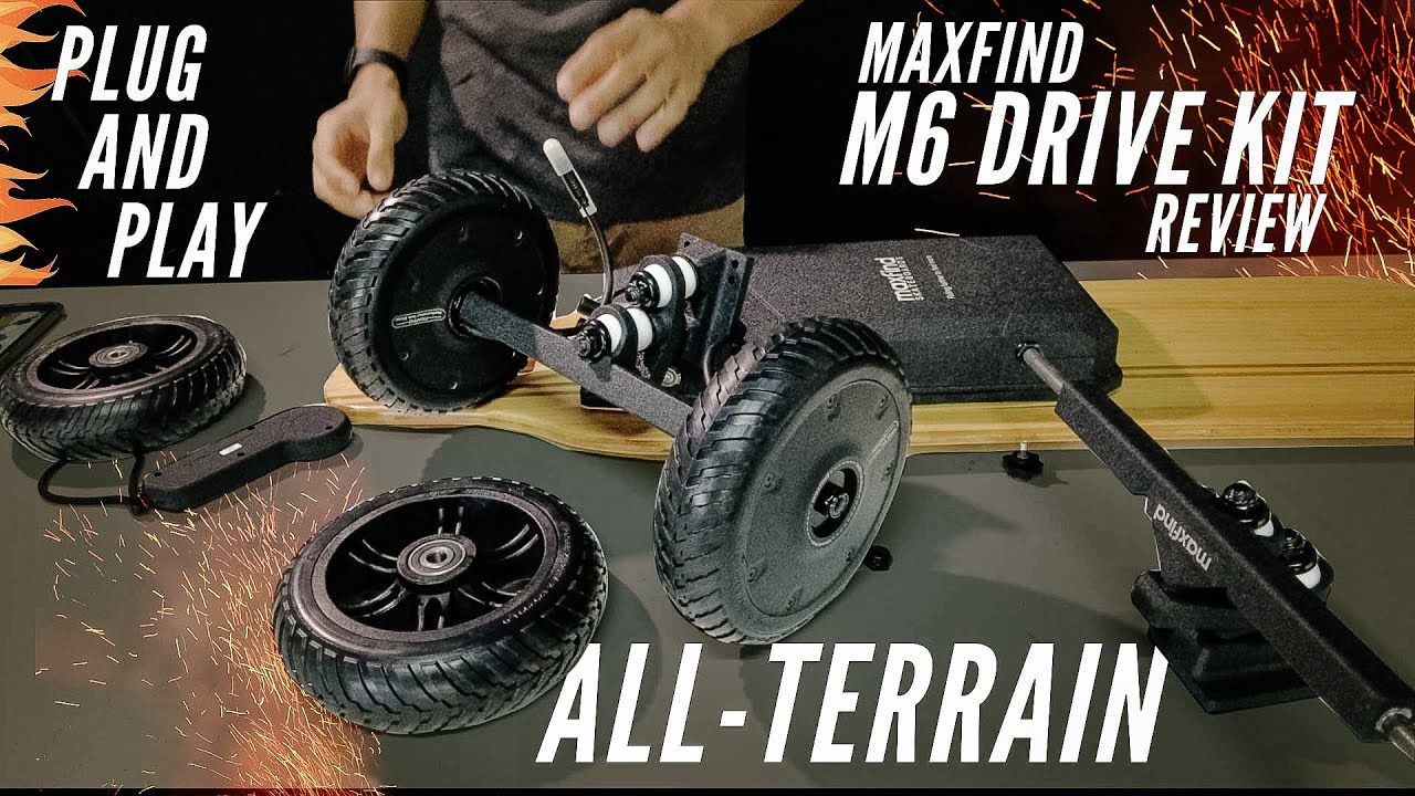 Maxfind M6 Drive Kit Review - A Plug And Play All-Terrain Electric Skateboard Drive Kit?