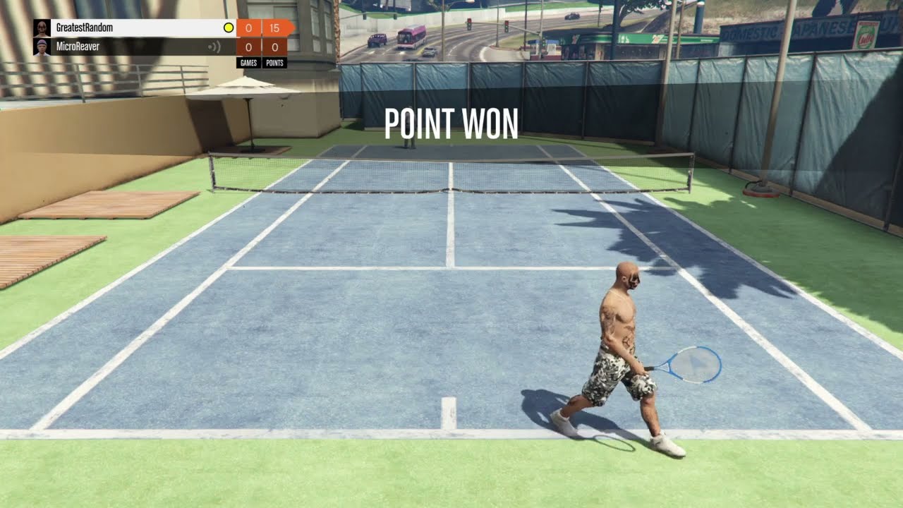 MicroReaver (0-0) vs GreatestRandom (10-0) - Grand Theft Auto 5 Online (Tennis)
