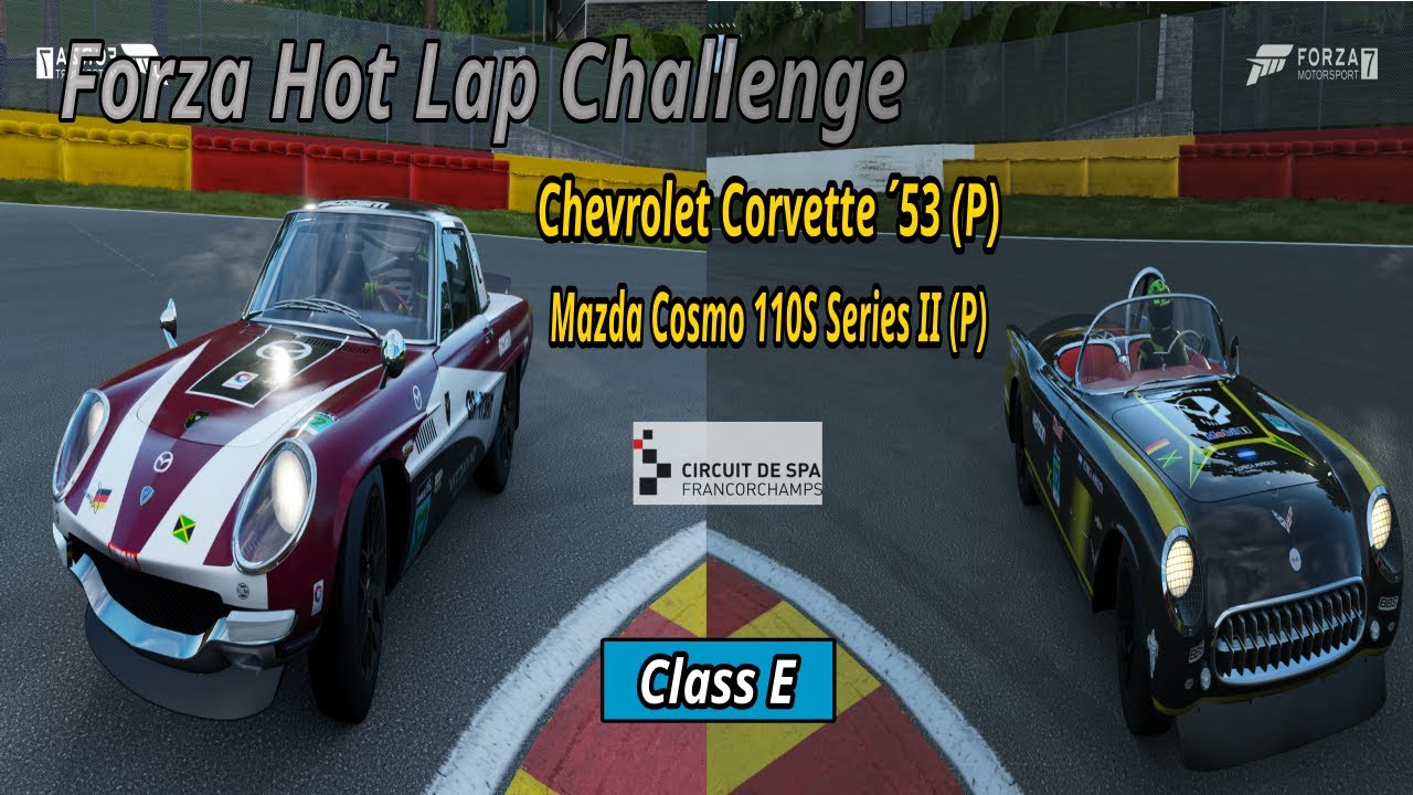 Mazda Cosmo 110S Series II (P) vs Chevrolet Corvette ´53 (P) Spa HLC !!