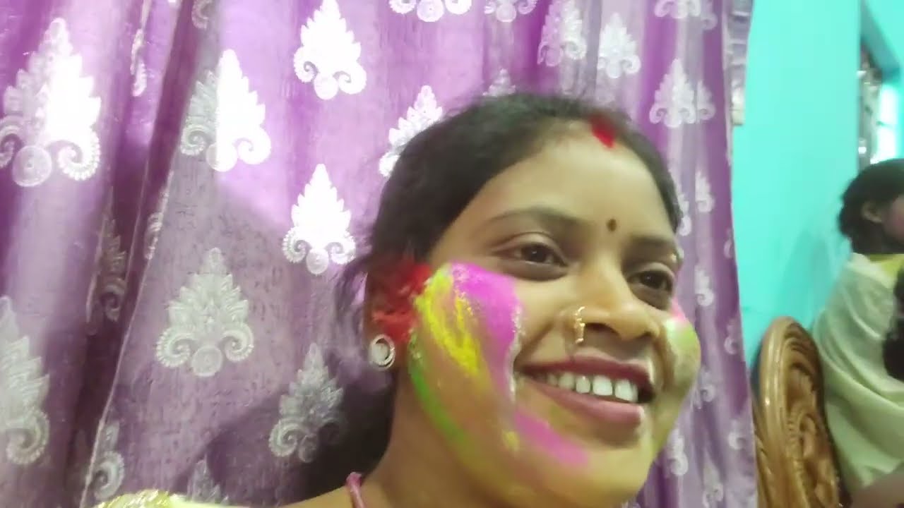 Holi full family👪 masti ||punam oraon||❤❤❤