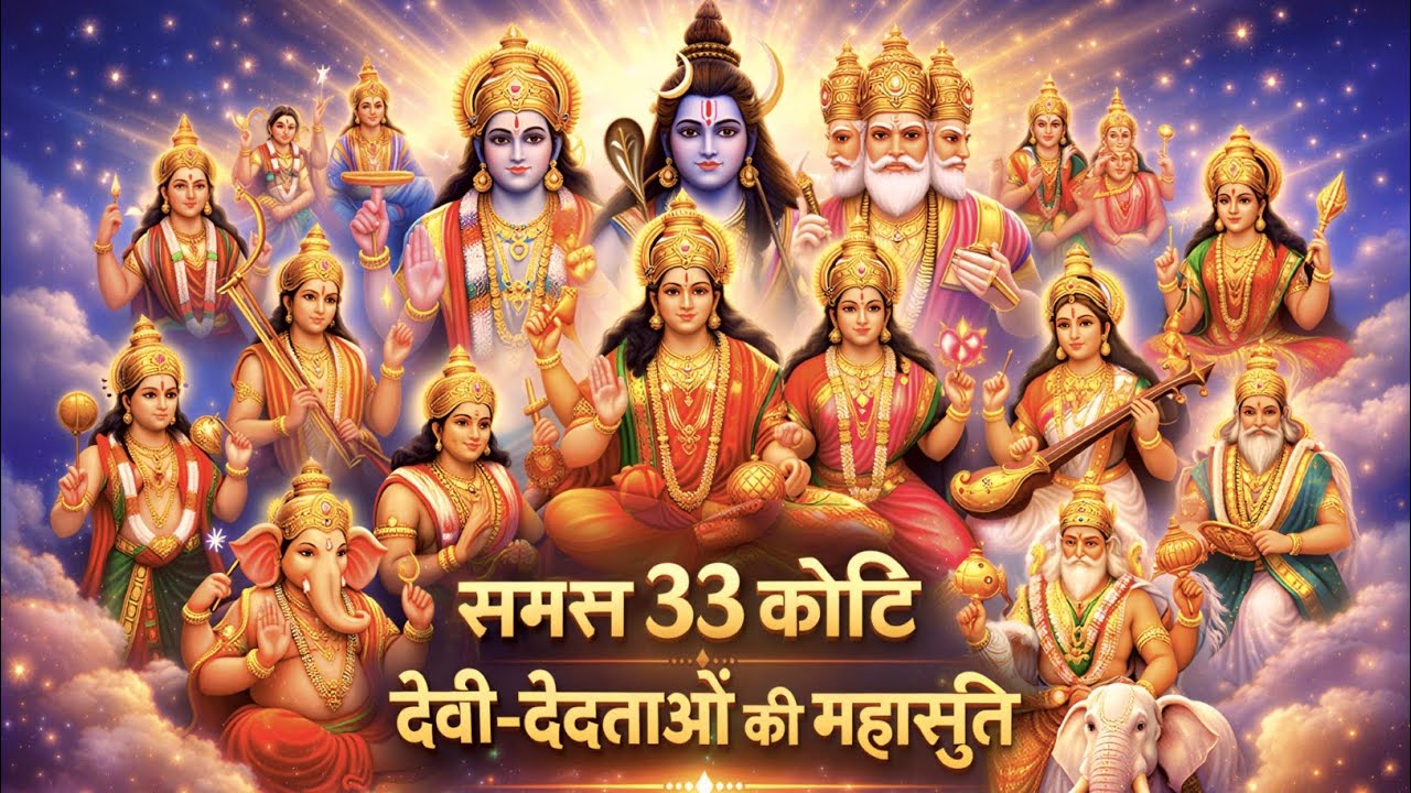 33 कोटि देवी-देवताओं की स्तुति - सम्पूर्ण देवी-देवता कृपा स्तोत्र - Most Powerful All Gods Stuti