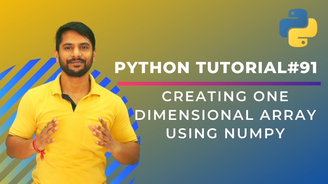 Creating One Dimensional Array Using Numpy -  In Hindi