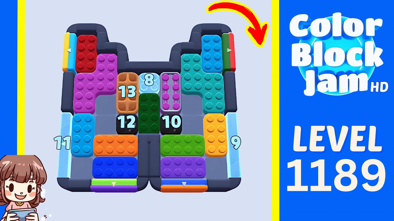 Color Block Jam Level 1189 Solution Walkthrough