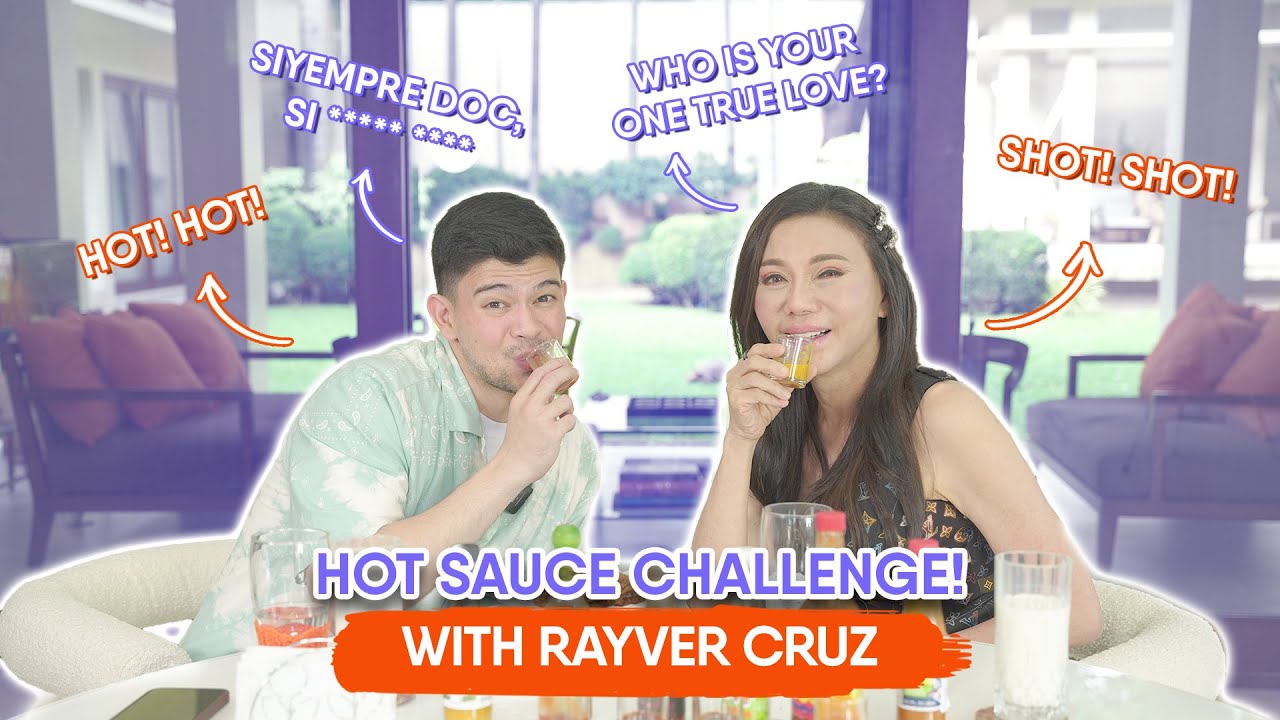 RAYVER CRUZ ANSWERS BURNING QUESTIONS - HOT SAUCE CHALLENGE  | DR. VICKI BELO