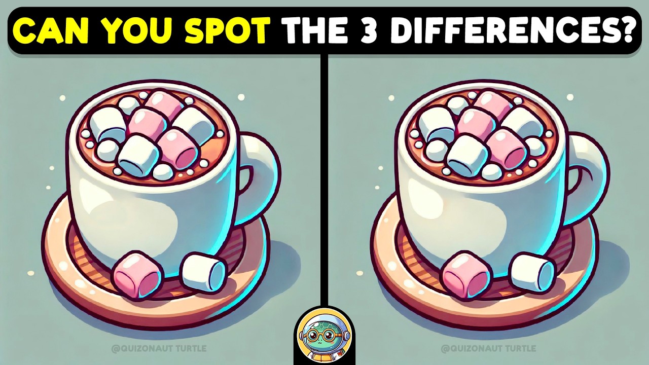 🐢🧩 Spot 3 Differences | Find the Hidden Details 🧩🐢
