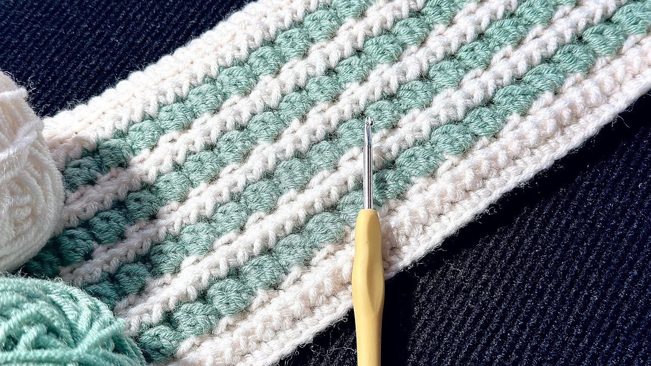 Simple crochet pattern for beginners. How to learn to crochetCrochet stitch for baby blanket and bag