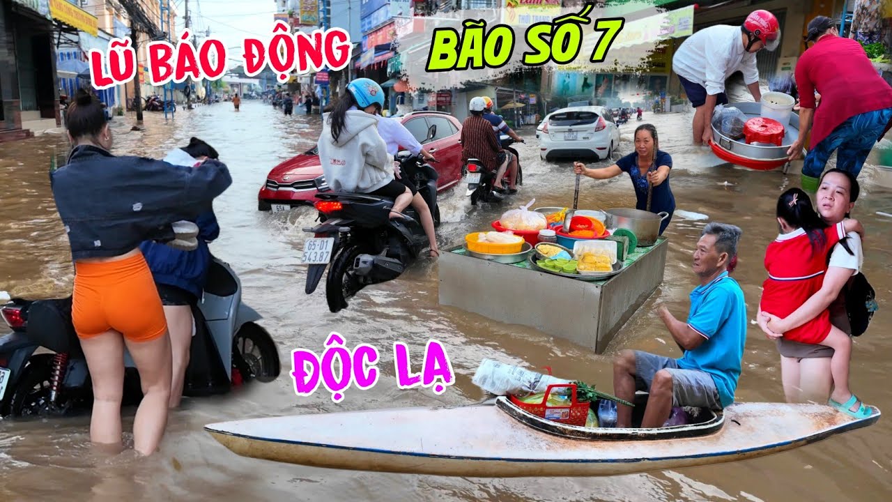 Nước dâng cao báo động Cần Thơ nhà cửa, đường xá, chợ búa trong biển nước