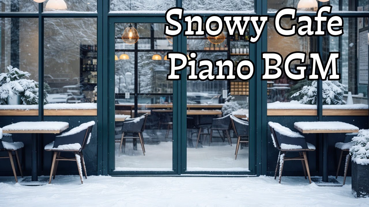 Snowy Cafe Piano BGM | Calm Music for Work, Study & Quiet Winter Days 雪のカフェで聴くピアノBGM｜作業・読書に集中できる音楽
