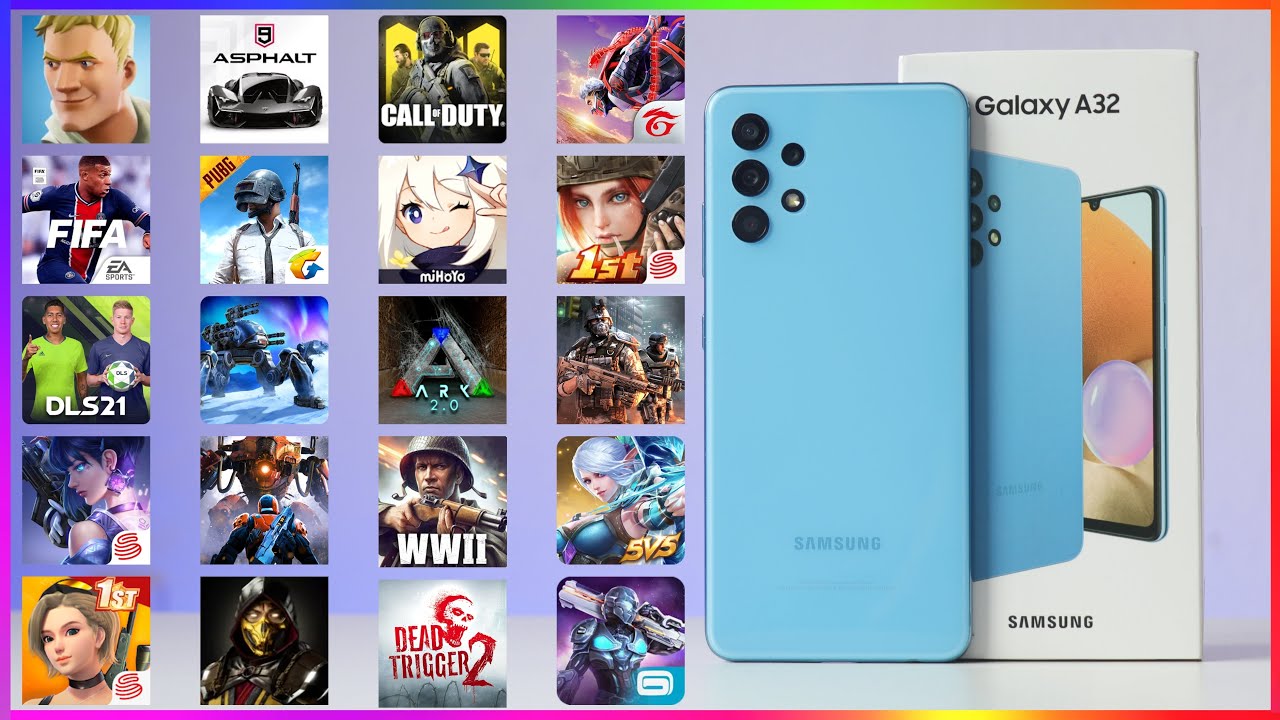 Game Test Samsung Galaxy A32 in 20 games Android Fortnite - PUBG - ARK - Call of Duty Mobile🔥