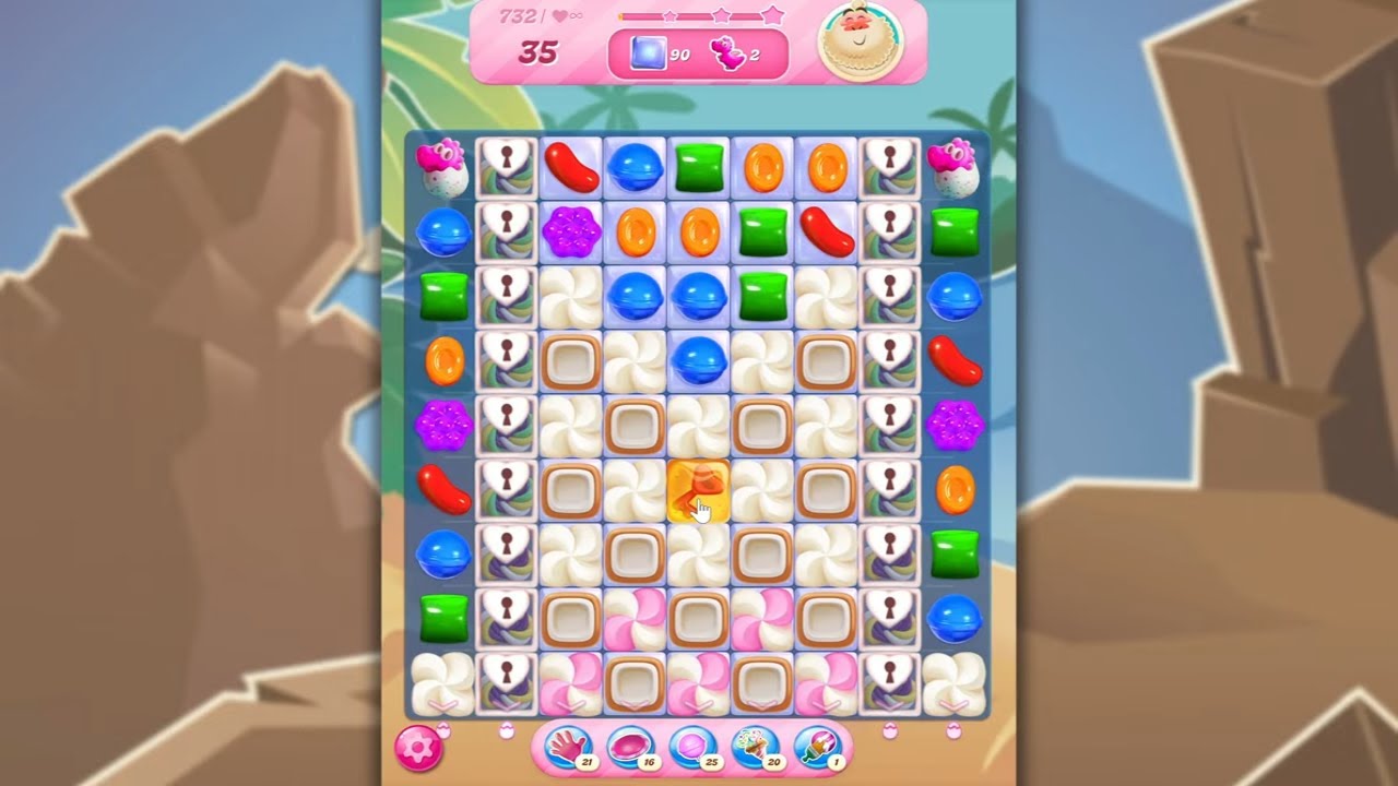 Candy Crush Saga LEVEL 732 NO BOOSTERS&nbsp;(new version)🐟☑️